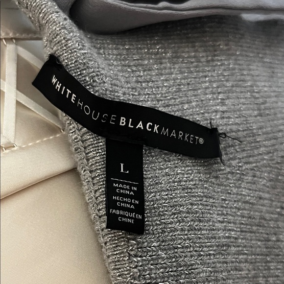 Gray glitter Off-Shoulder Women's Sweater dress with back bow detail - Picture 2 of 13